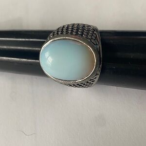 Silver Ring with Blue Stone